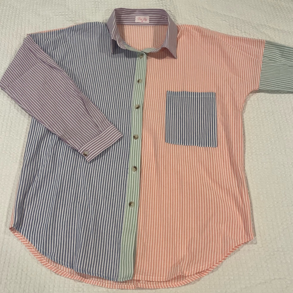 Women’s Multi- Colored Button Down